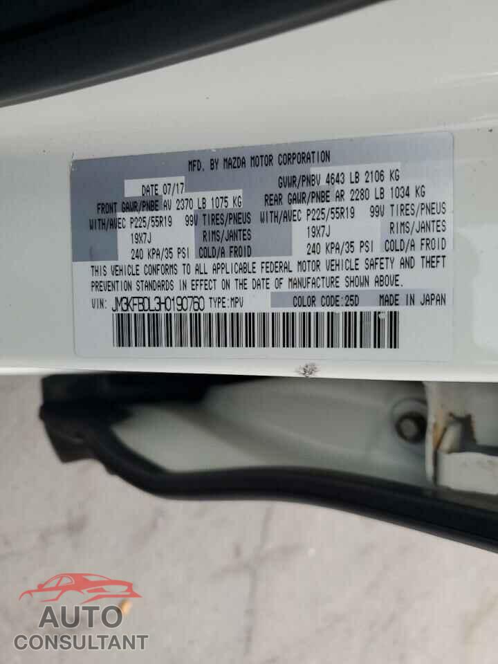 MAZDA CX-5 2017 - JM3KFBDL3H0190760