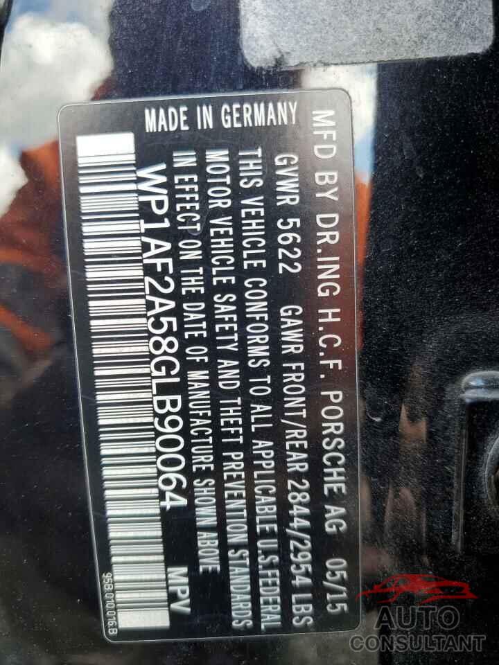 PORSCHE MACAN 2016 - WP1AF2A58GLB90064