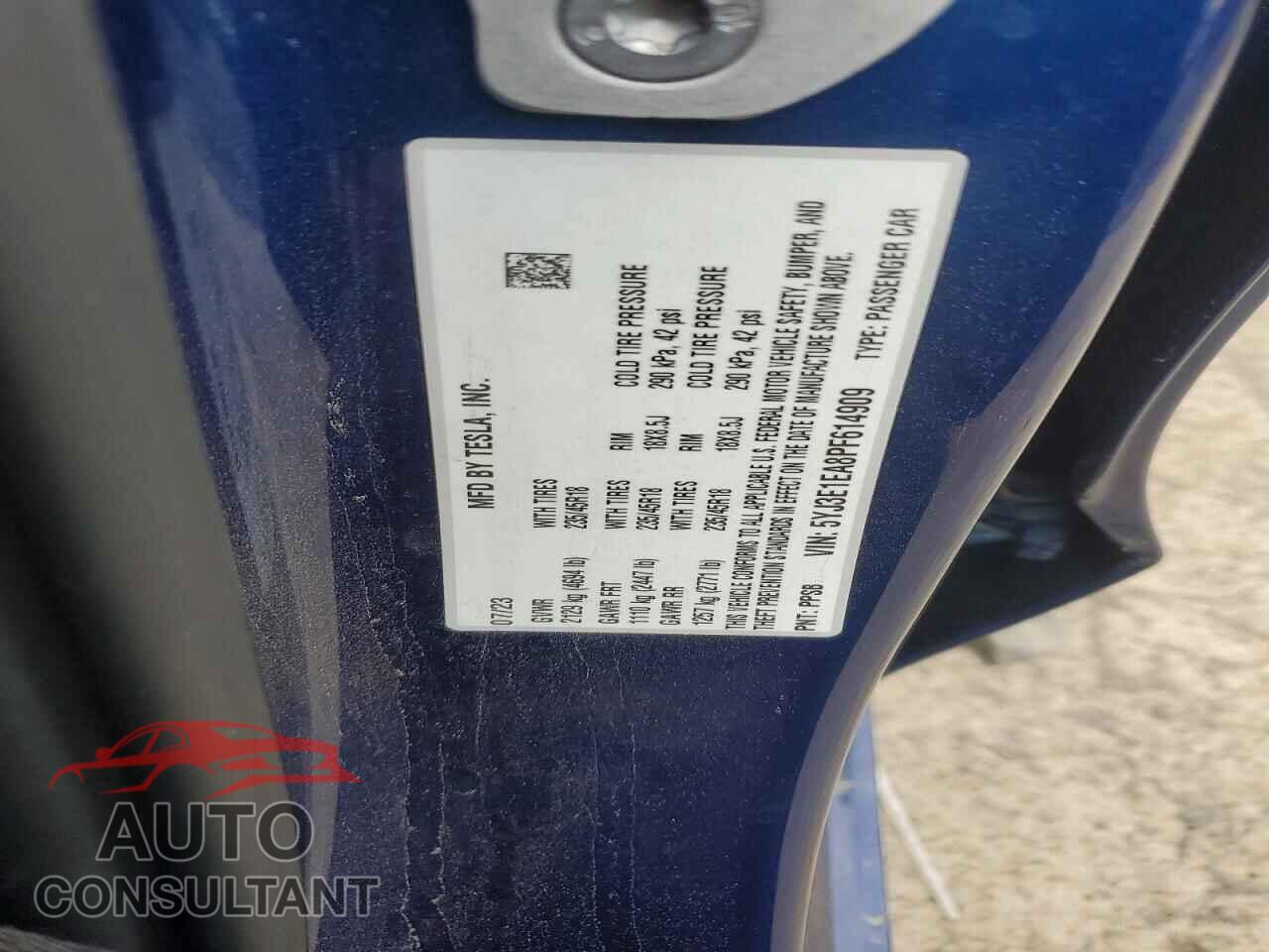 TESLA MODEL 3 2023 - 5YJ3E1EA8PF614909