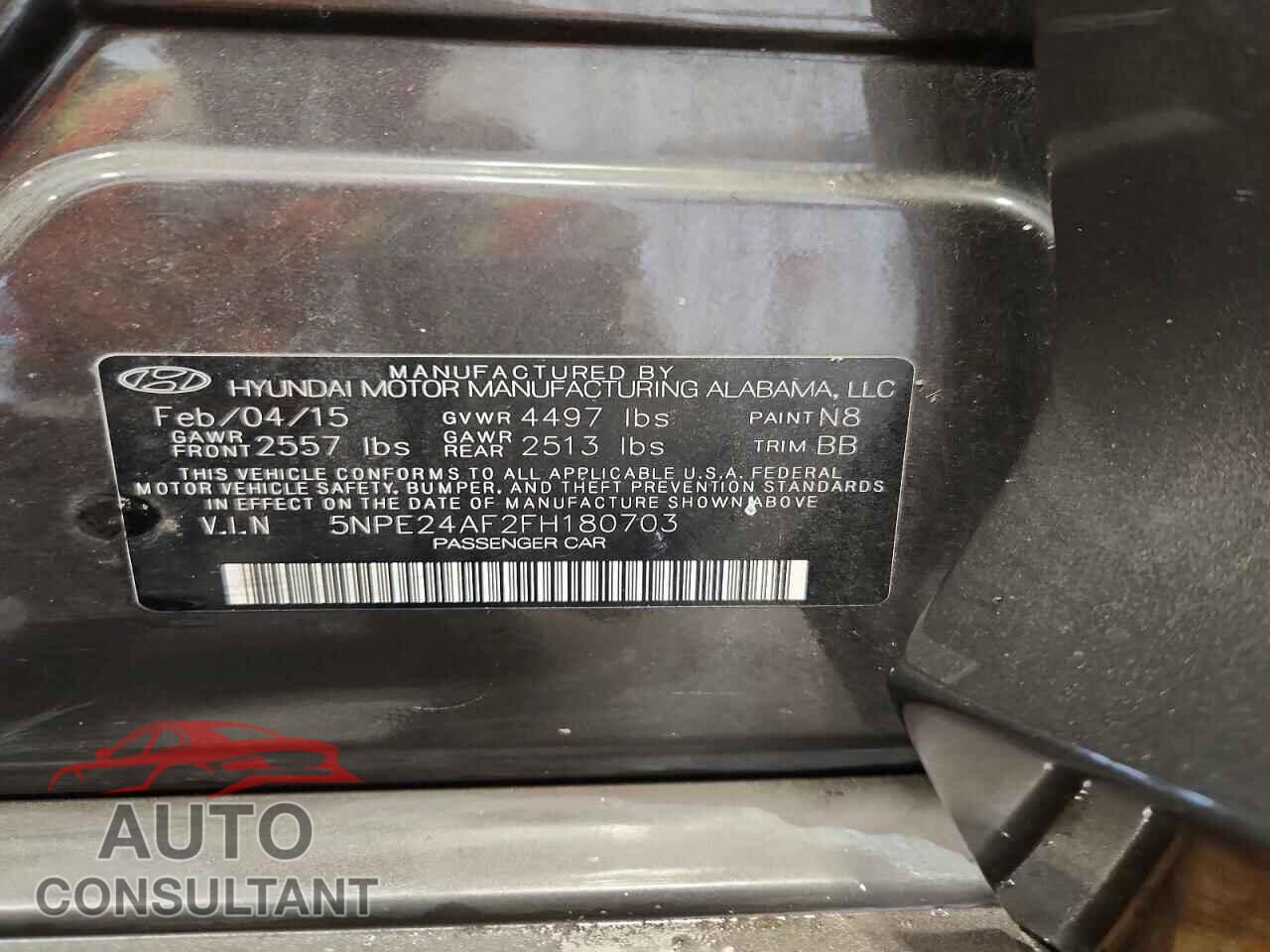 HYUNDAI SONATA 2015 - 5NPE24AF2FH180703