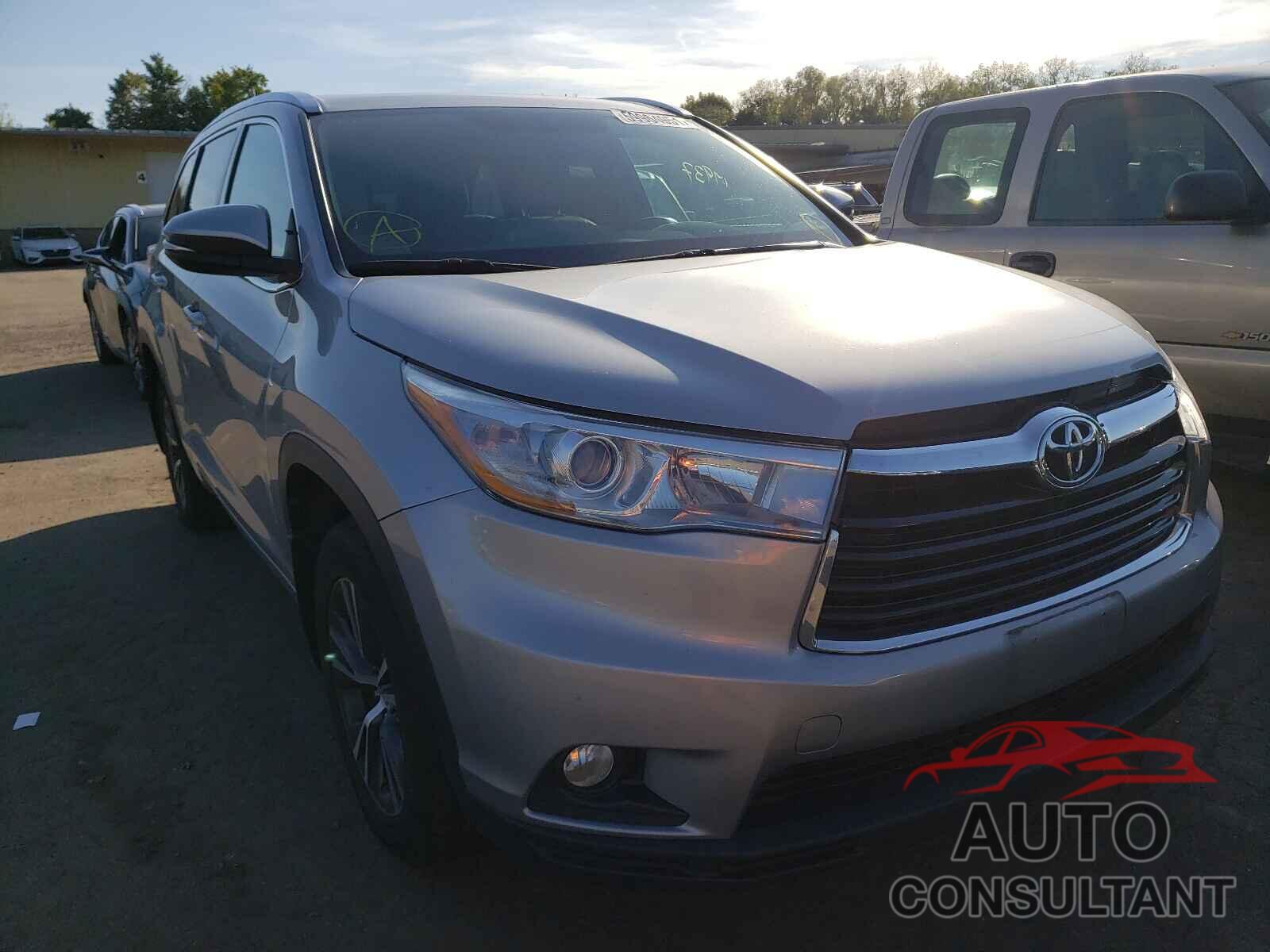 TOYOTA HIGHLANDER 2016 - 5TDJKRFH9GS344272
