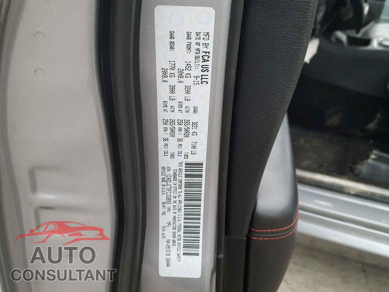 DODGE DURANGO R/ 2015 - 1C4SDJCT5FC153893
