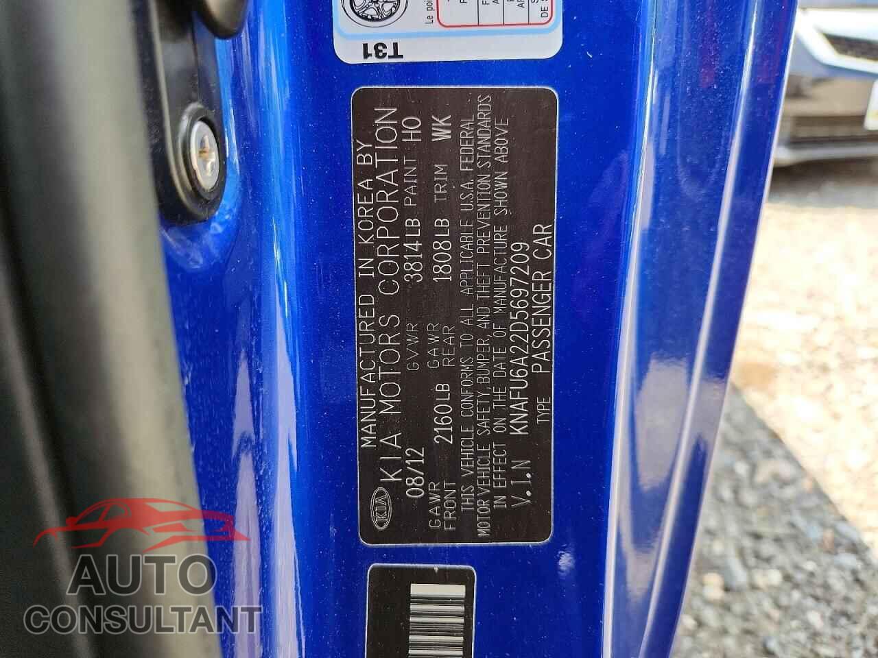KIA FORTE 2013 - KNAFU6A22D5697209