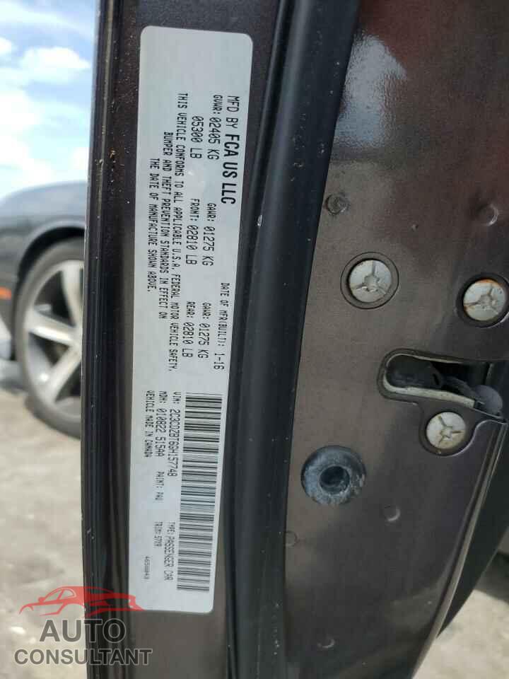 DODGE CHALLENGER 2016 - 2C3CDZBT6GH157748