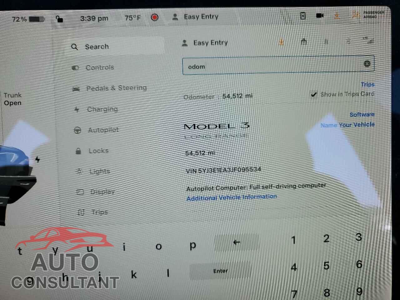 TESLA MODEL 3 2018 - 5YJ3E1EA3JF095534