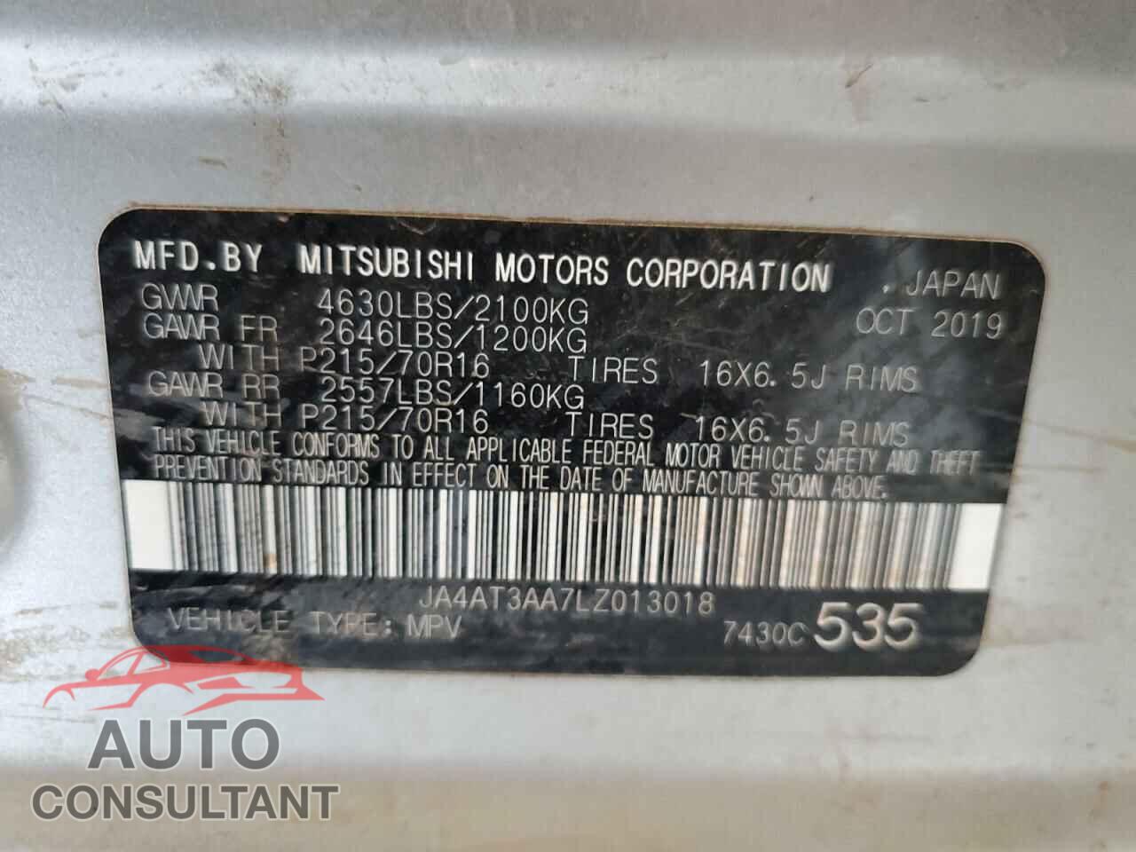MITSUBISHI ECLIPSE 2020 - JA4AT3AA7LZ013018