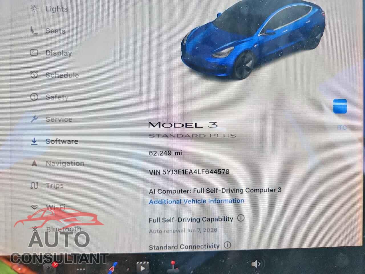 TESLA MODEL 3 2020 - 5YJ3E1EA4LF644578