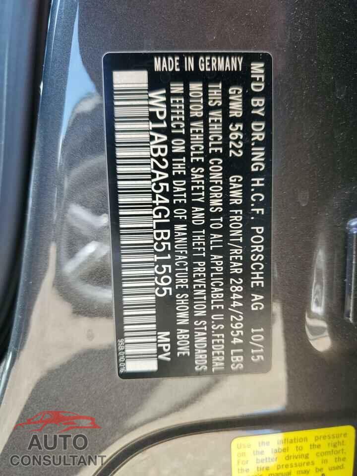 PORSCHE MACAN 2016 - WP1AB2A54GLB51595