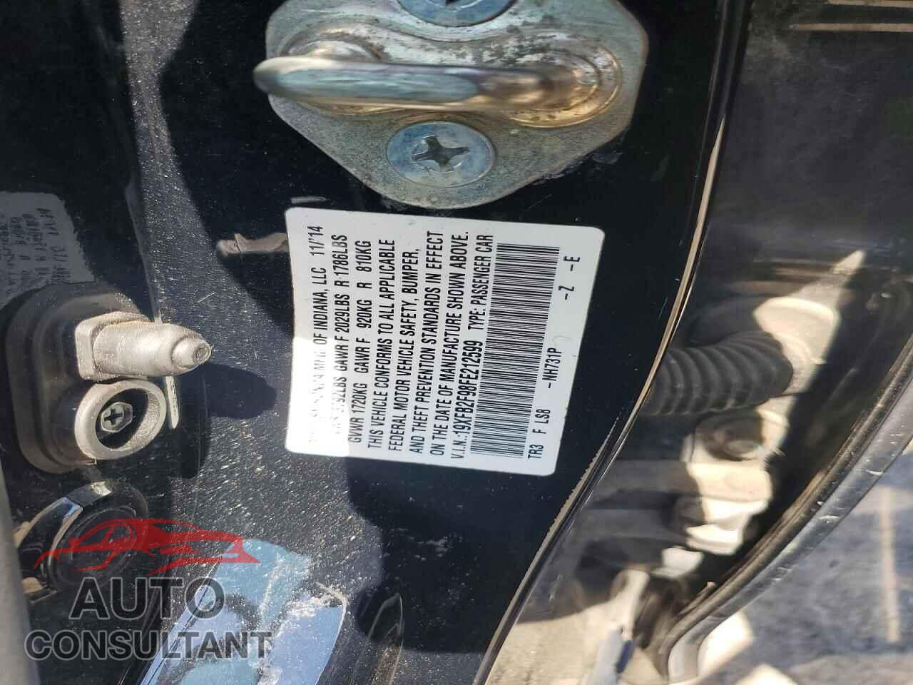 HONDA CIVIC 2015 - 19XFB2F98FE212599