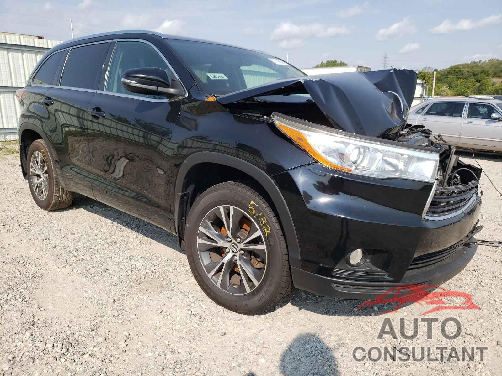 TOYOTA HIGHLANDER 2016 - 5TDJKRFH4GS323619