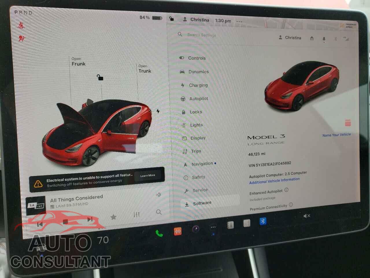 TESLA MODEL 3 2018 - 5YJ3E1EA2JF045692