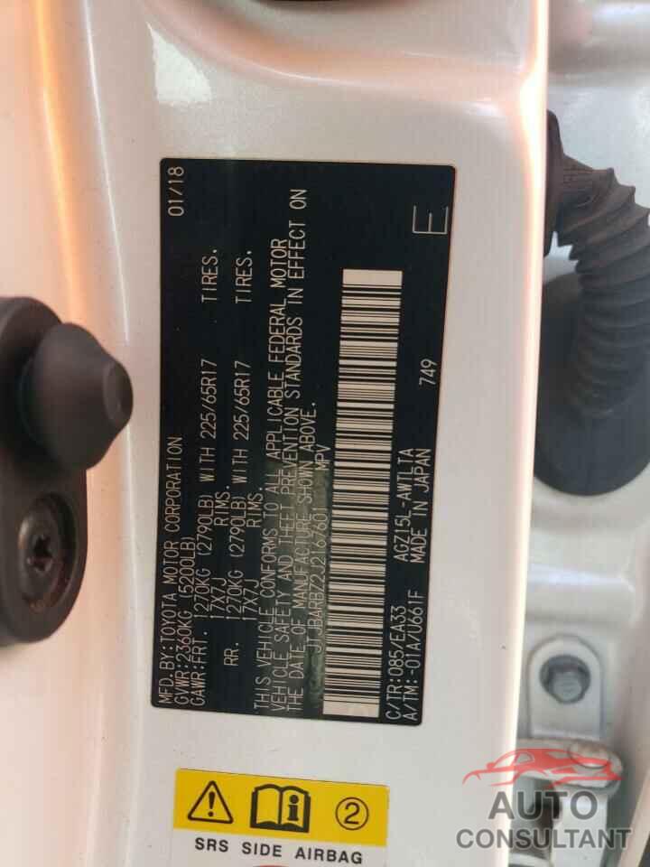 LEXUS NX 2018 - JTJBARBZ2J2167601