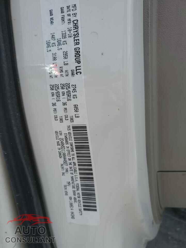 DODGE CARAVAN 2010 - 2D4RN5D11AR444927