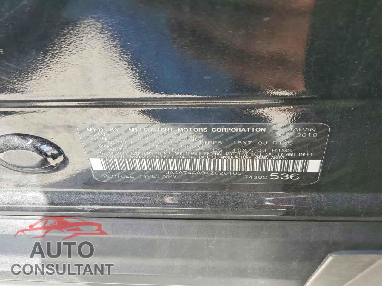 MITSUBISHI ECLIPSE 2019 - JA4AT4AA9KZ020105