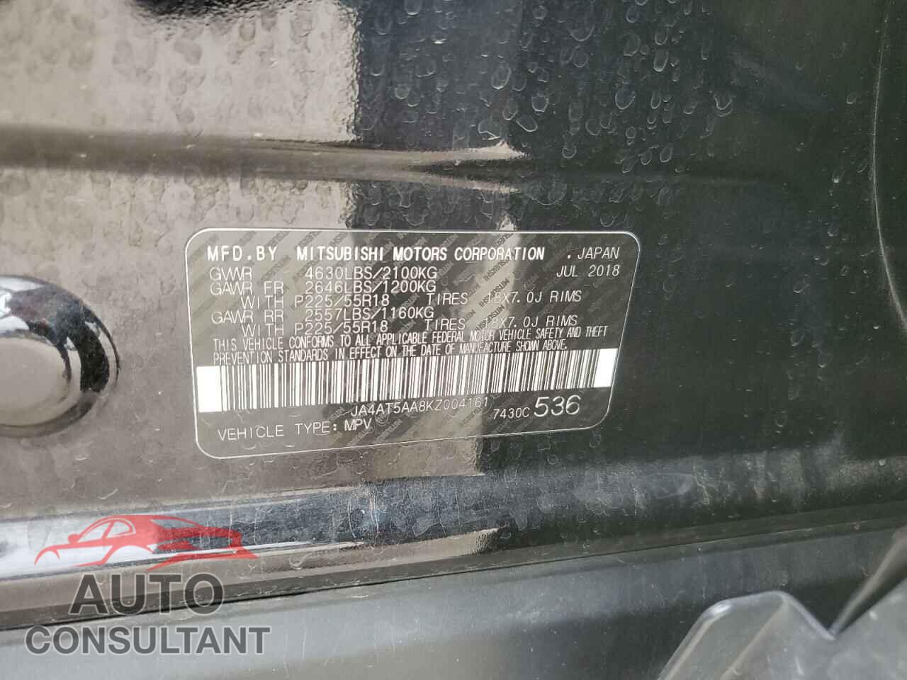 MITSUBISHI ECLIPSE 2019 - JA4AT5AA8KZ004161