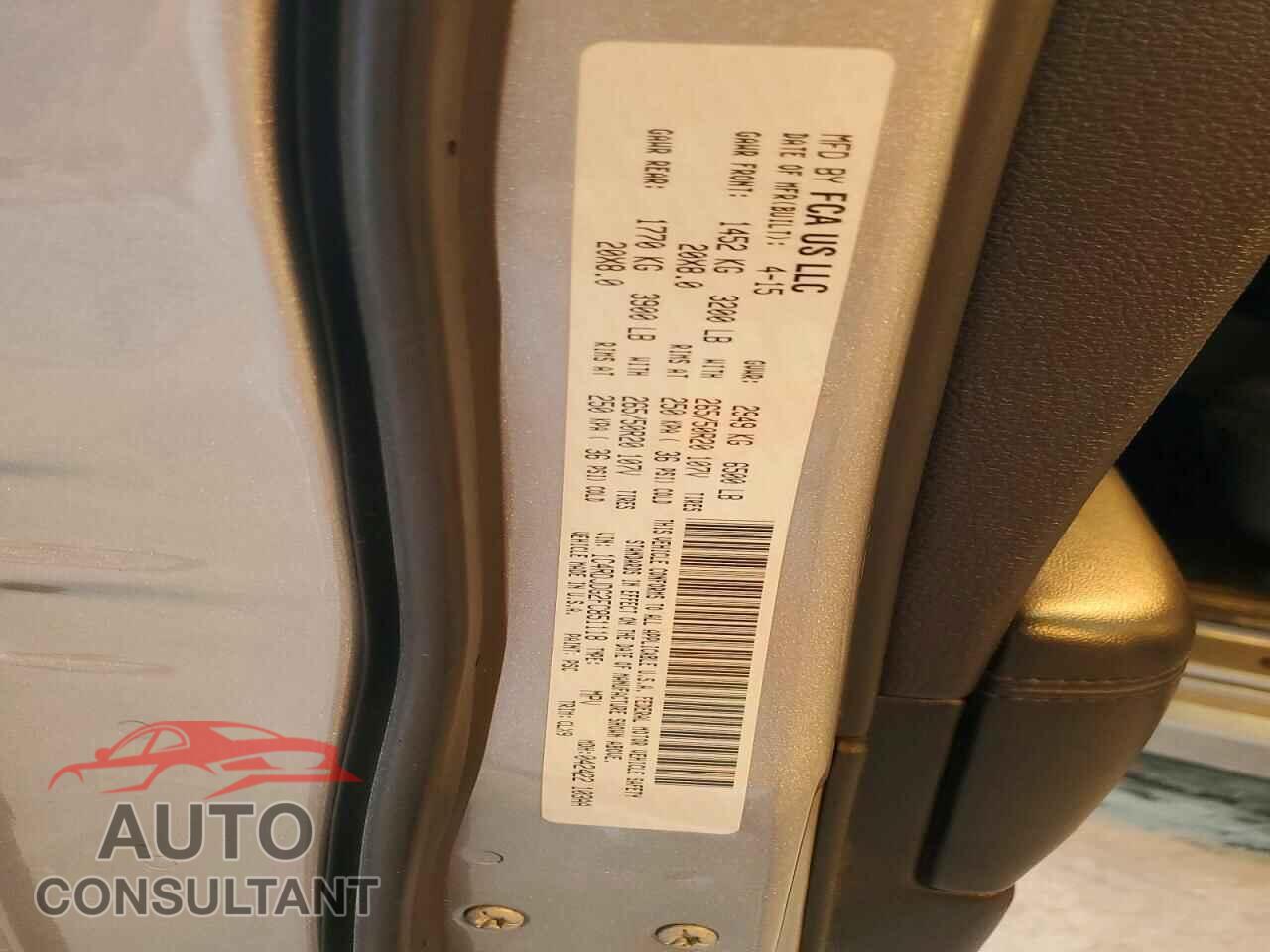 DODGE DURANGO 2015 - 1C4RDJDG2FC851118