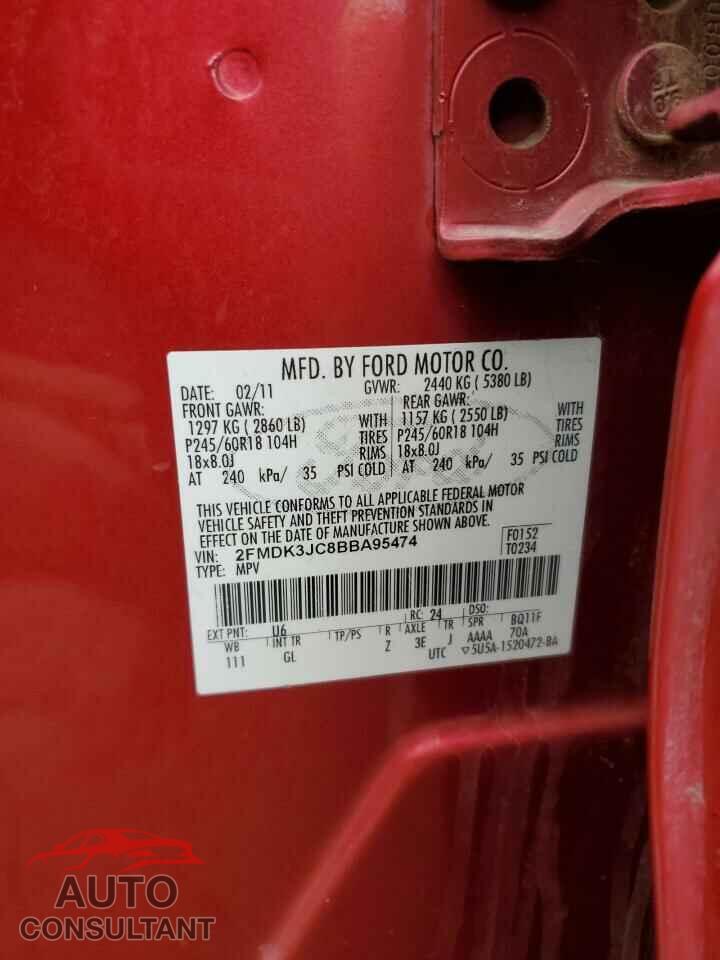 FORD EDGE 2011 - 2FMDK3JC8BBA95474