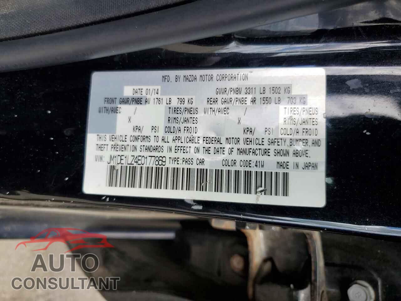 MAZDA 2 2014 - JM1DE1LZ4E0177869