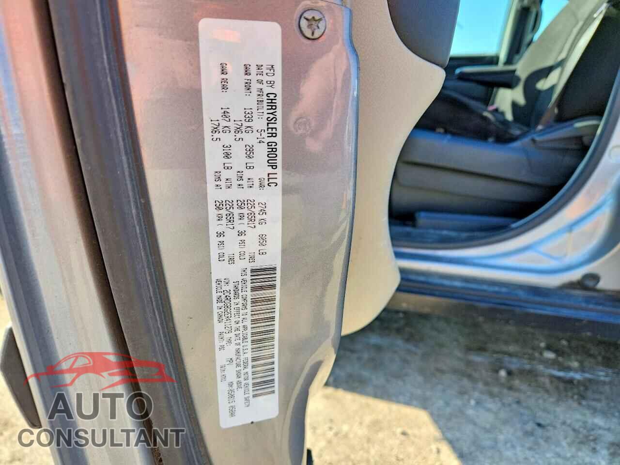 DODGE CARAVAN 2014 - 2C4RDGBG2ER411279