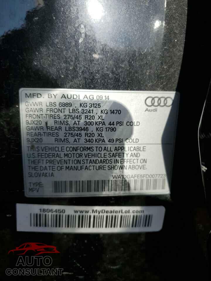 AUDI Q7 2015 - WA1DGAFE5FD007723
