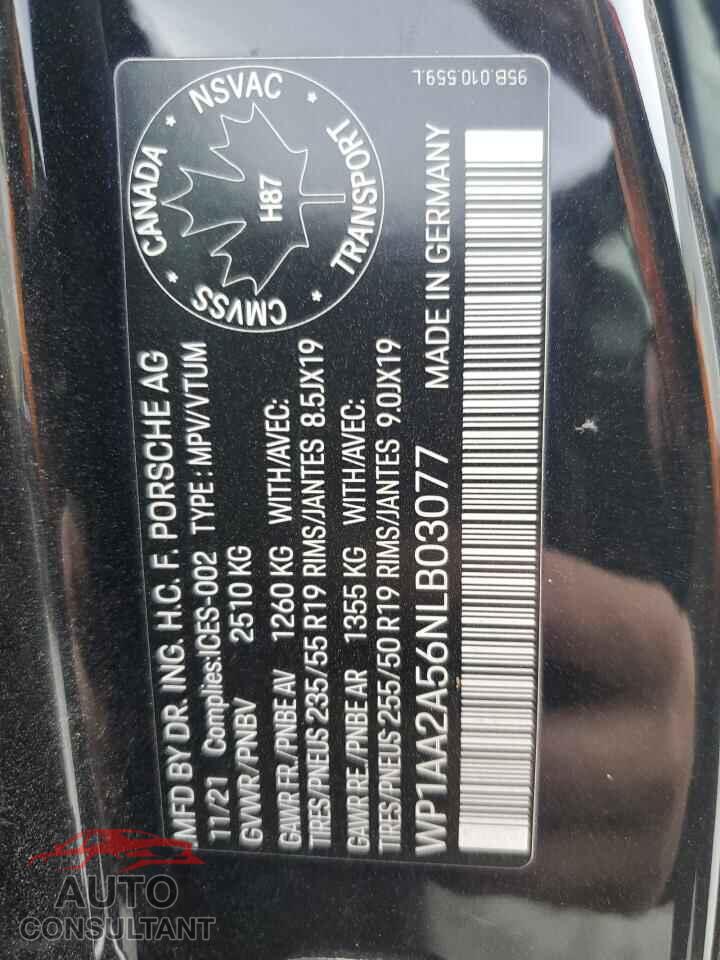 PORSCHE MACAN 2022 - WP1AA2A56NLB03077