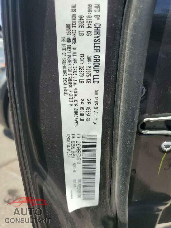 DODGE DART 2014 - 1C3CDFBB0ED903711