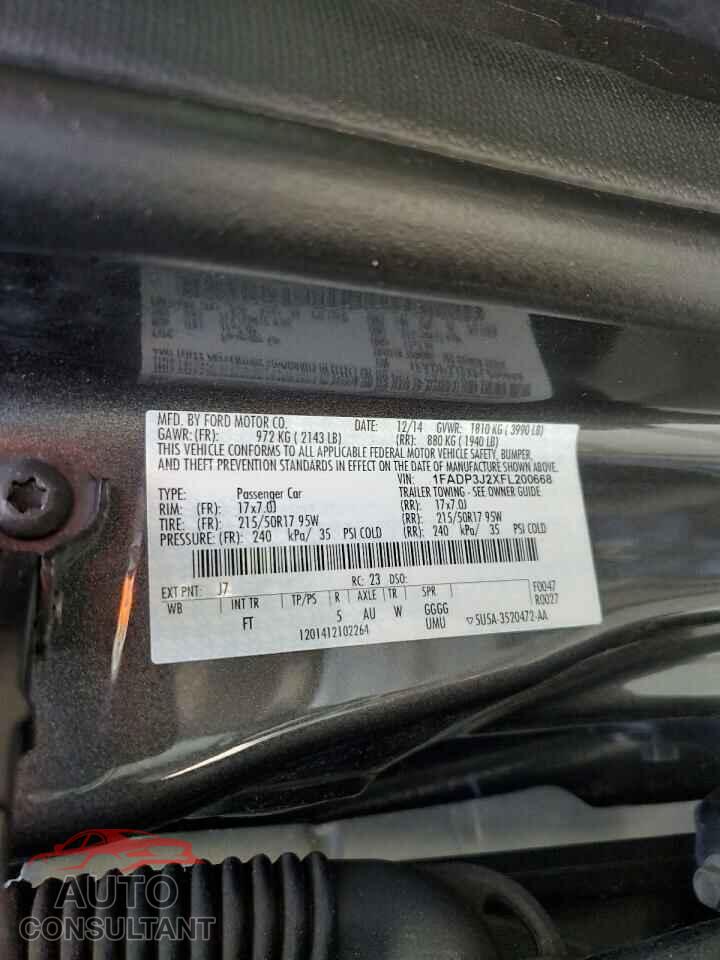 FORD FOCUS 2015 - 1FADP3J2XFL200668