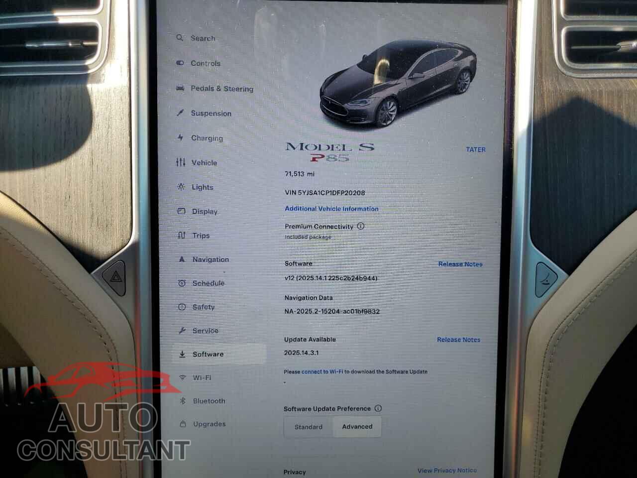 TESLA MODEL S 2013 - 5YJSA1CP1DFP20208