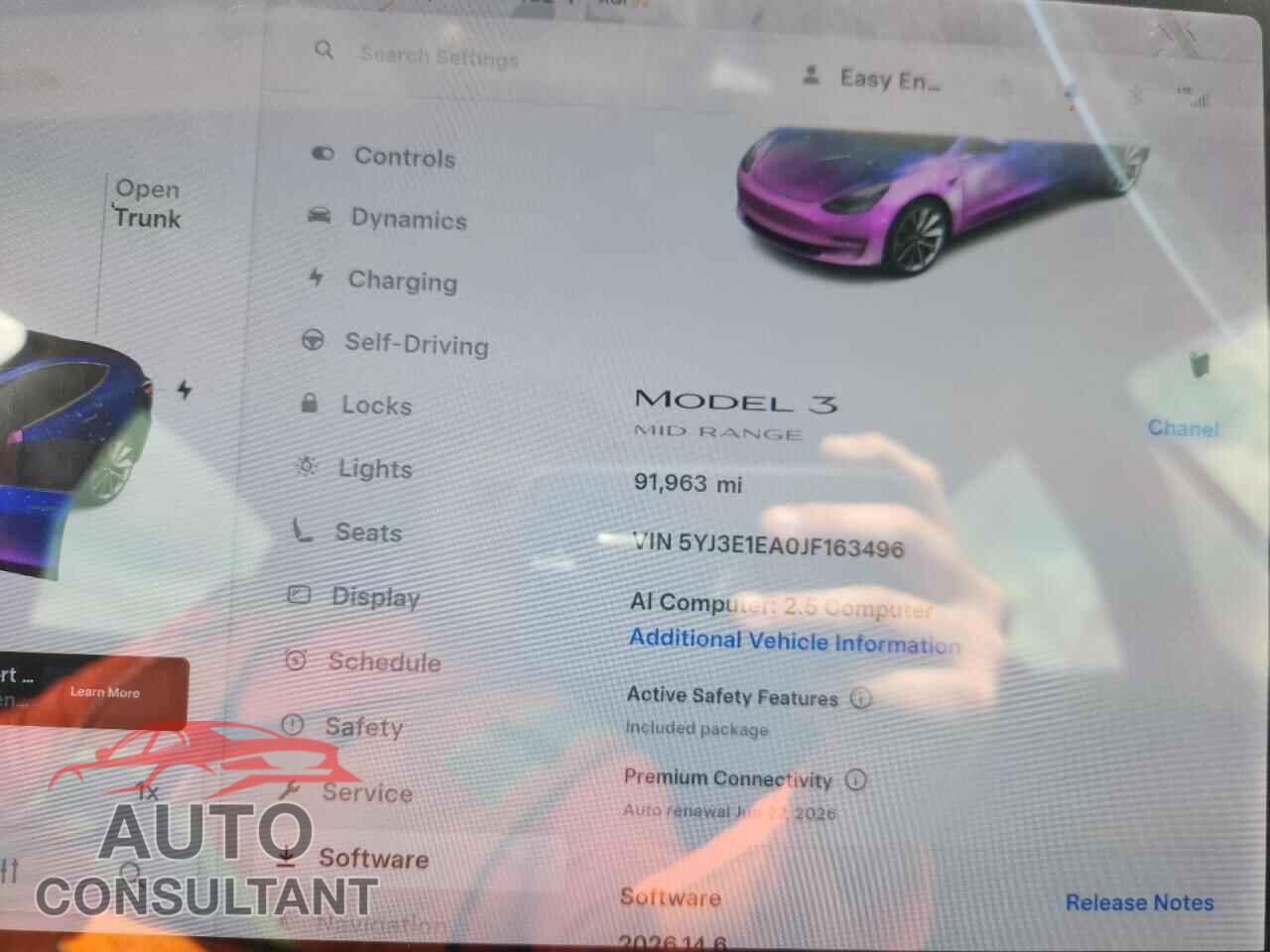 TESLA MODEL 3 2018 - 5YJ3E1EA0JF163496