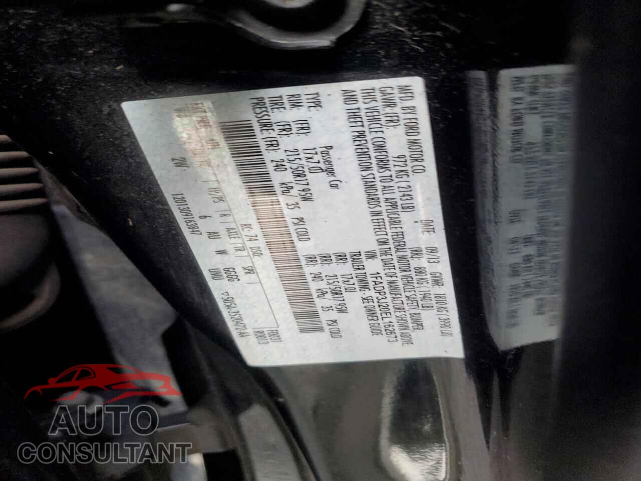 FORD FOCUS 2014 - 1FADP3J20EL162673