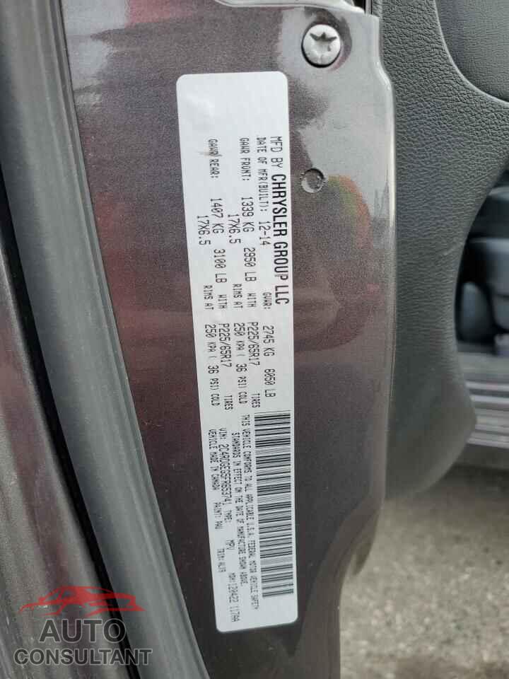 DODGE CARAVAN 2015 - 2C4RDGEG5FR653741