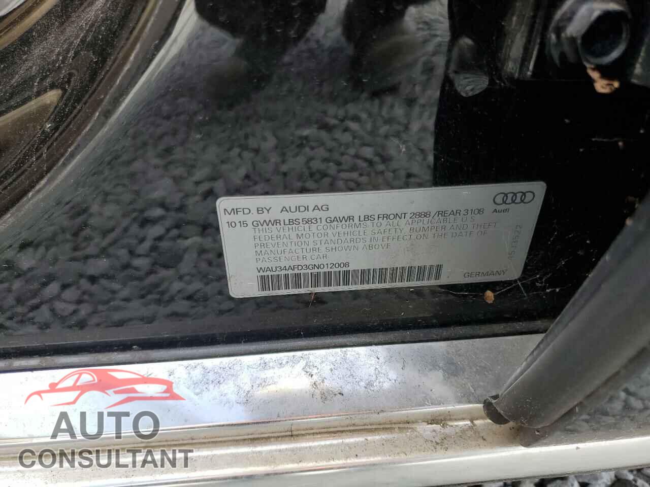 AUDI A8 2016 - WAU34AFD3GN012008