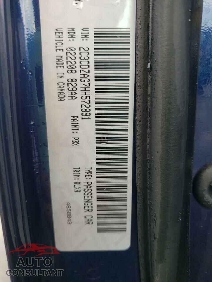 DODGE CHALLENGER 2017 - 2C3CDZAG7HH572891
