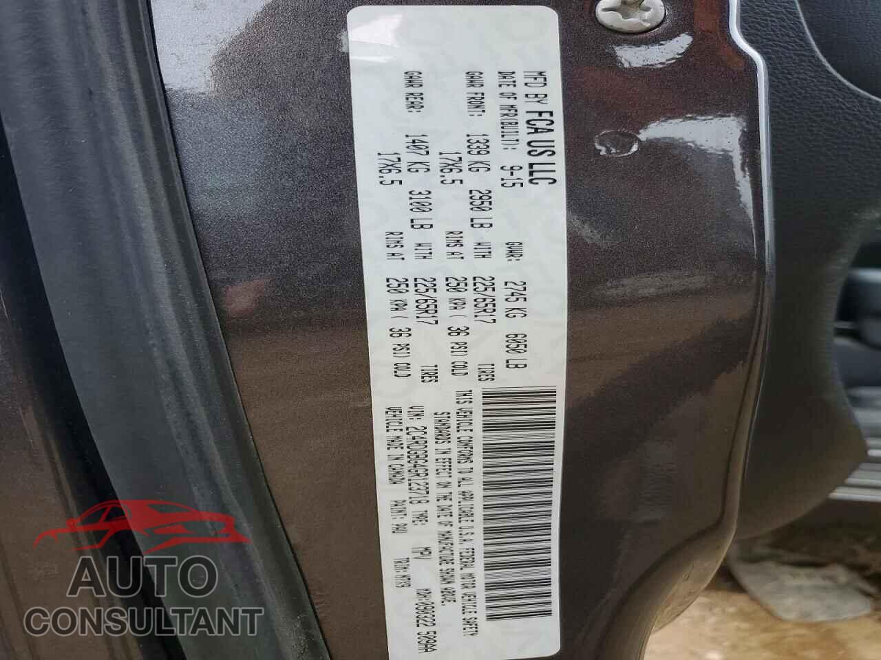 DODGE CARAVAN 2016 - 2C4RDGBG4GR123718