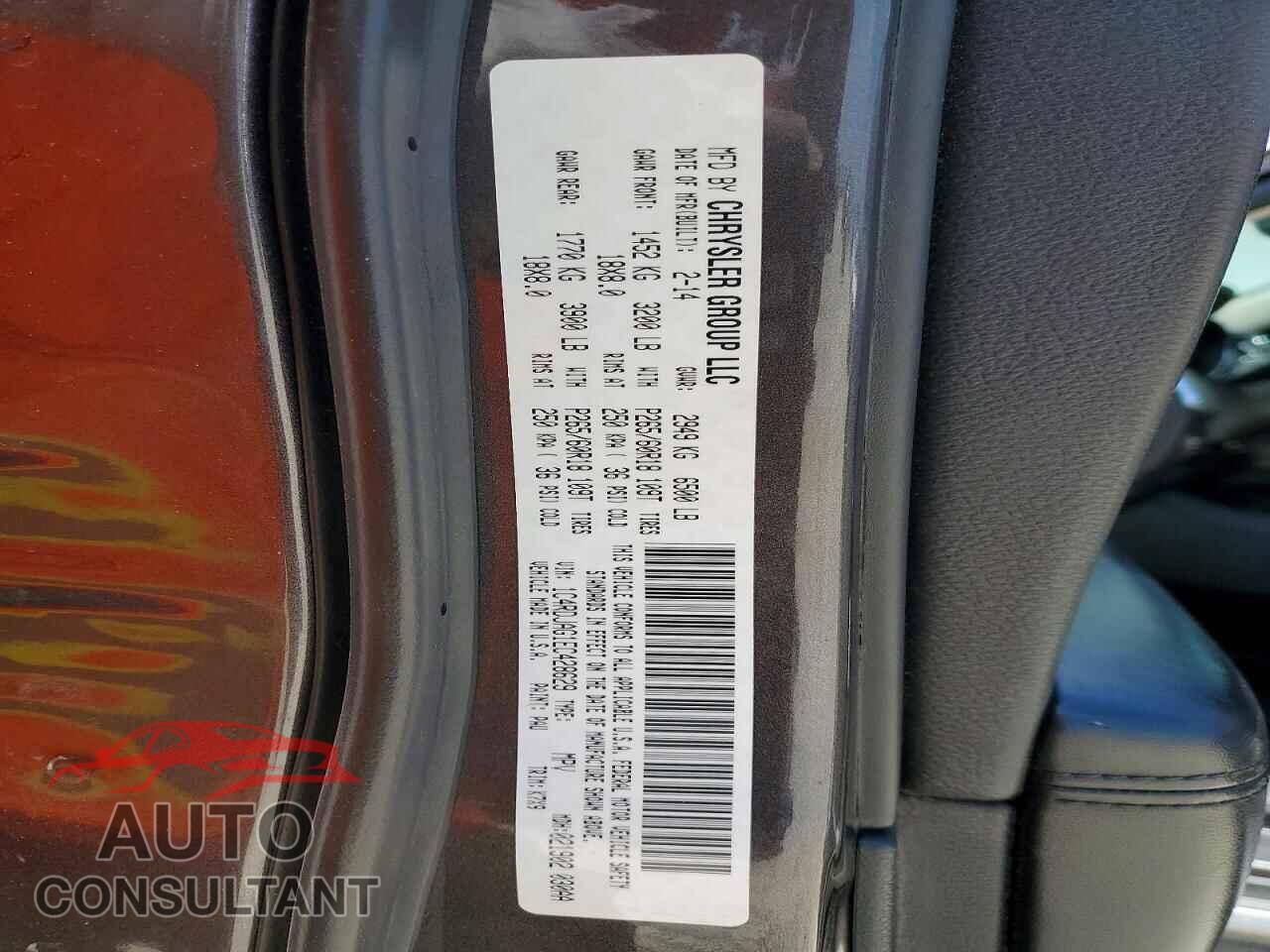 DODGE DURANGO 2014 - 1C4RDJAG1EC428629