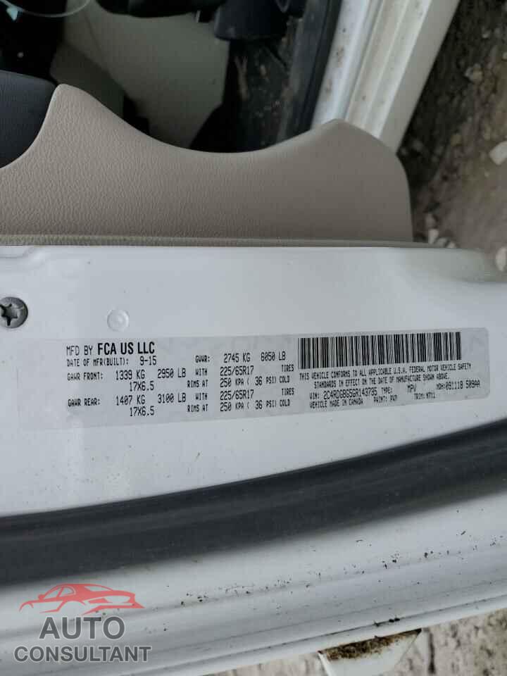 DODGE CARAVAN 2016 - 2C4RDGBG5GR143735