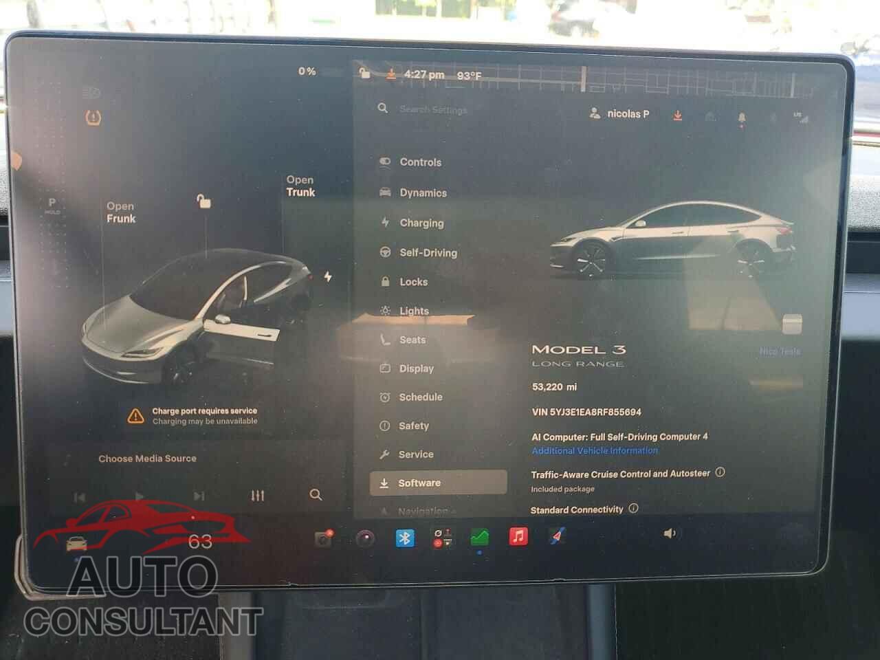 TESLA MODEL 3 2024 - 5YJ3E1EA8RF855694