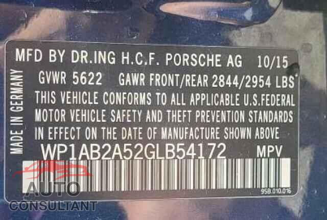 PORSCHE MACAN 2016 - WP1AB2A52GLB54172