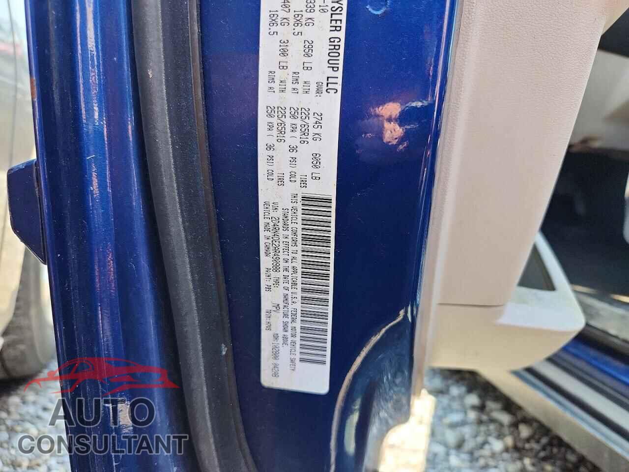 DODGE CARAVAN 2010 - 2D4RN4DE2AR490988