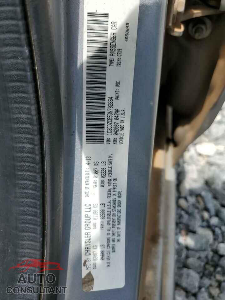 DODGE AVENGER 2013 - 1C3CDZCB5DN702864