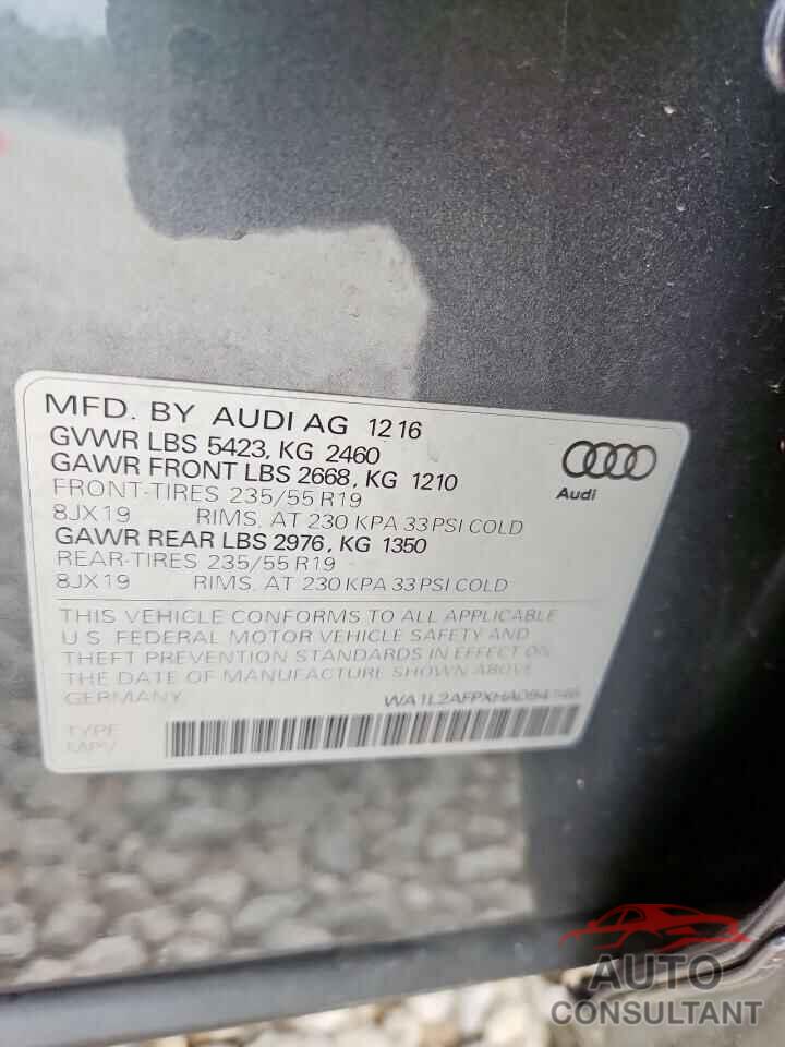 AUDI Q5 2017 - WA1L2AFPXHA094146