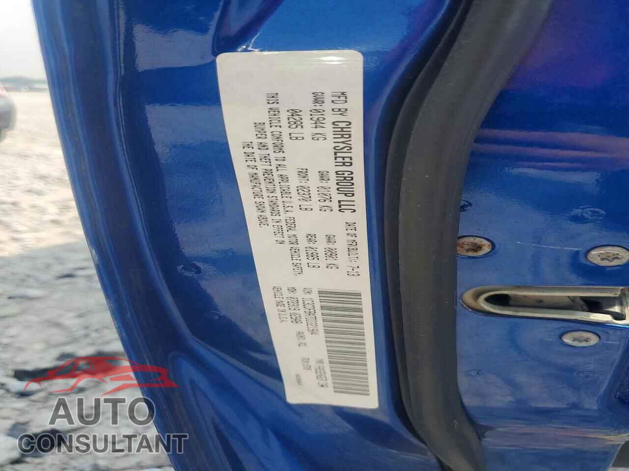 DODGE DART 2013 - 1C3CDFBA7DD321904
