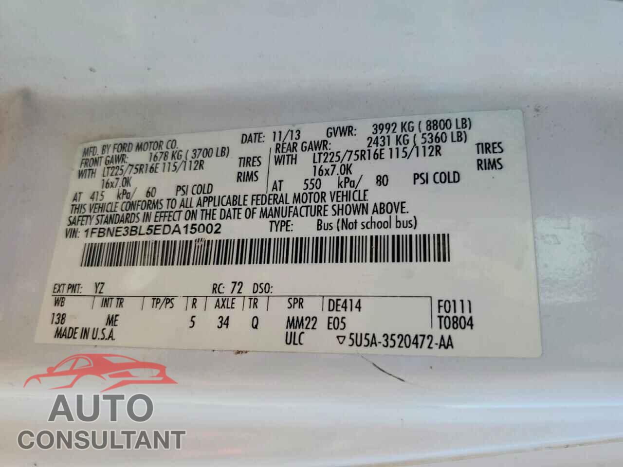 FORD ECONOLINE 2014 - 1FBNE3BL5EDA15002