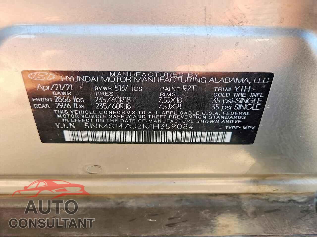 HYUNDAI SANTA FE 2021 - 5NMS14AJ2MH359084