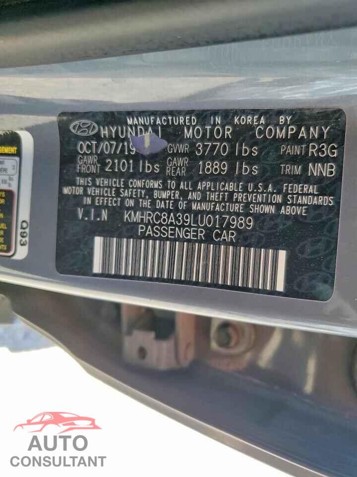 HYUNDAI VENUE 2020 - KMHRC8A39LU017989