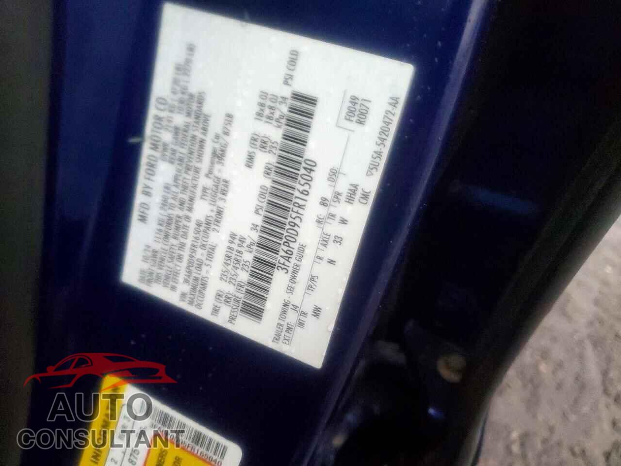 FORD FUSION 2015 - 1/46BCEBF8C2FE488