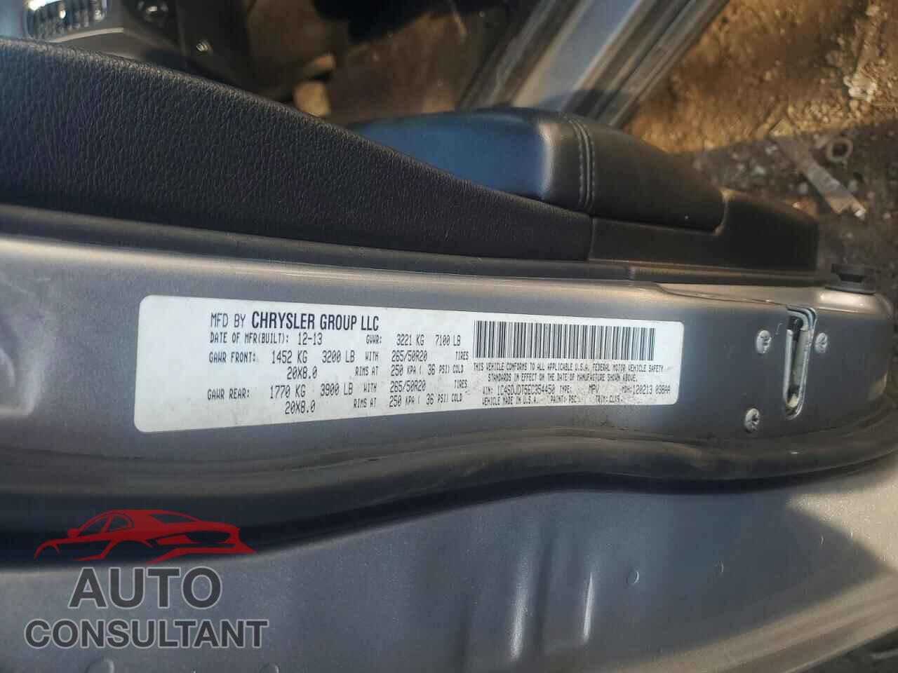 DODGE DURANGO 2014 - 1C4SDJDT5EC354450