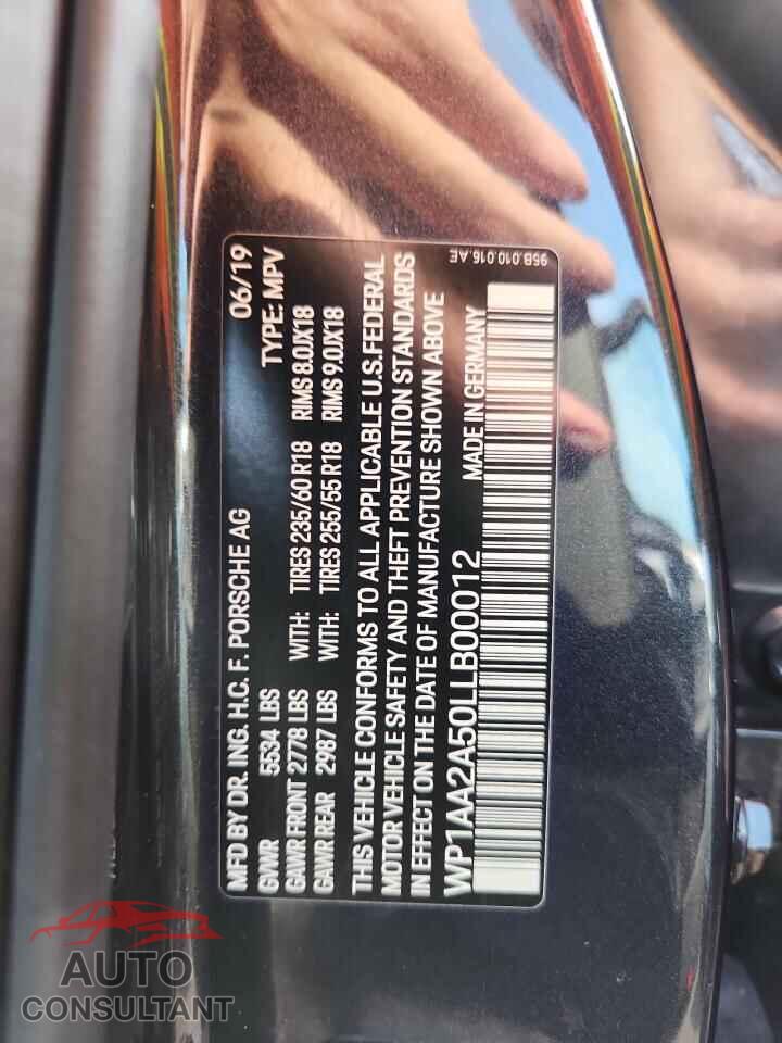 PORSCHE MACAN 2020 - WP1AA2A50LLB00012