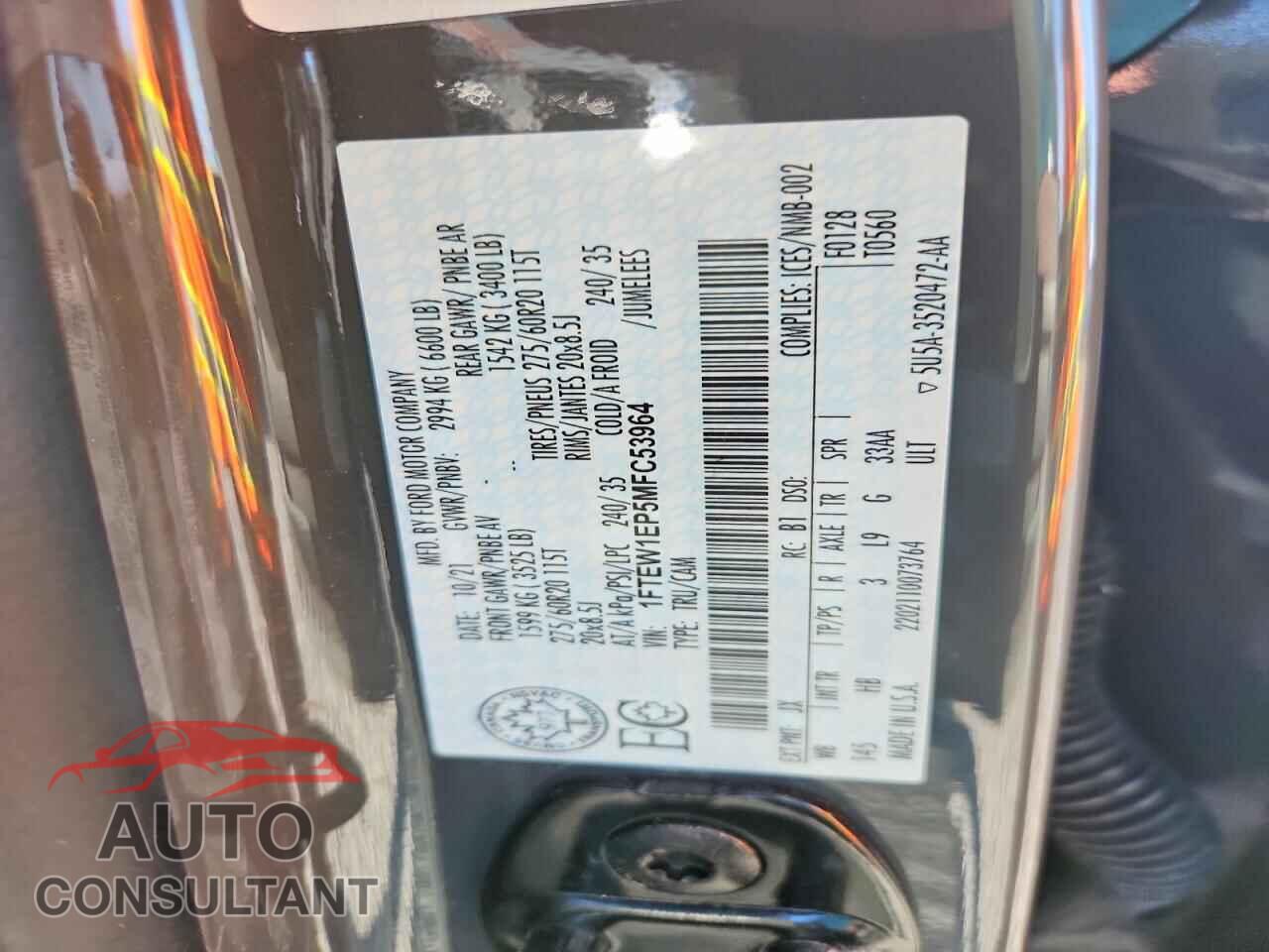 FORD F150 2021 - 1FTEW1EP5MFC53964