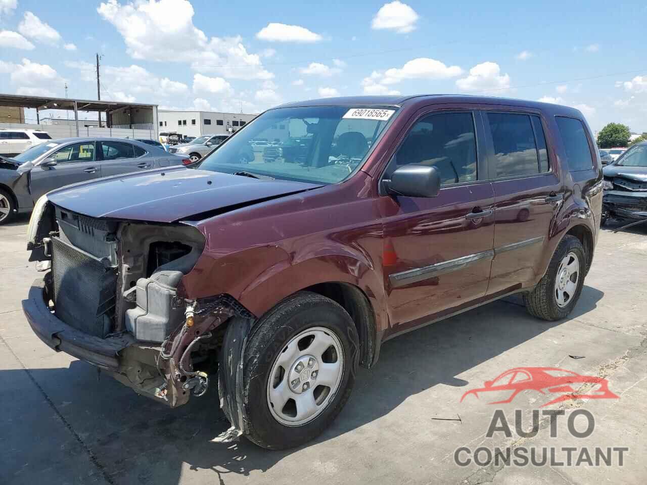 HONDA PILOT 2012 - 5FNYF3H24CB008715